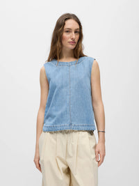 OBJROSIE DENIM TOP blauw