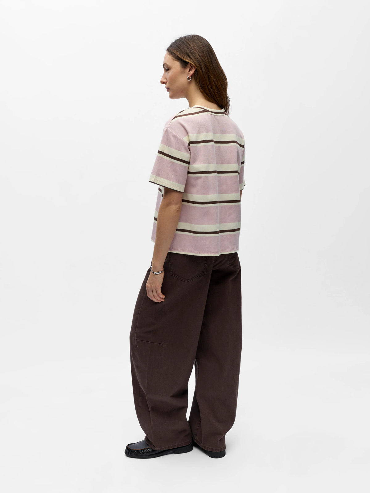 OBJHAZEL T-SHIRT lila/streep