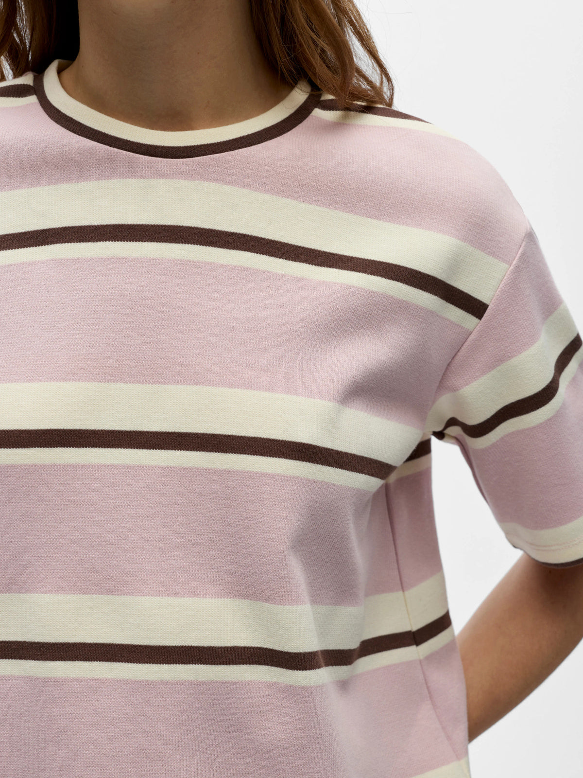 OBJHAZEL T-SHIRT lila/streep
