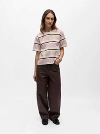 OBJHAZEL T-SHIRT lila/streep