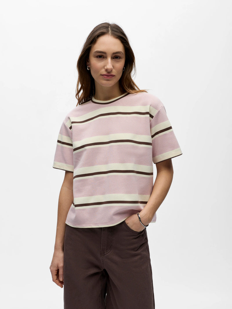 OBJHAZEL T-SHIRT lila/streep