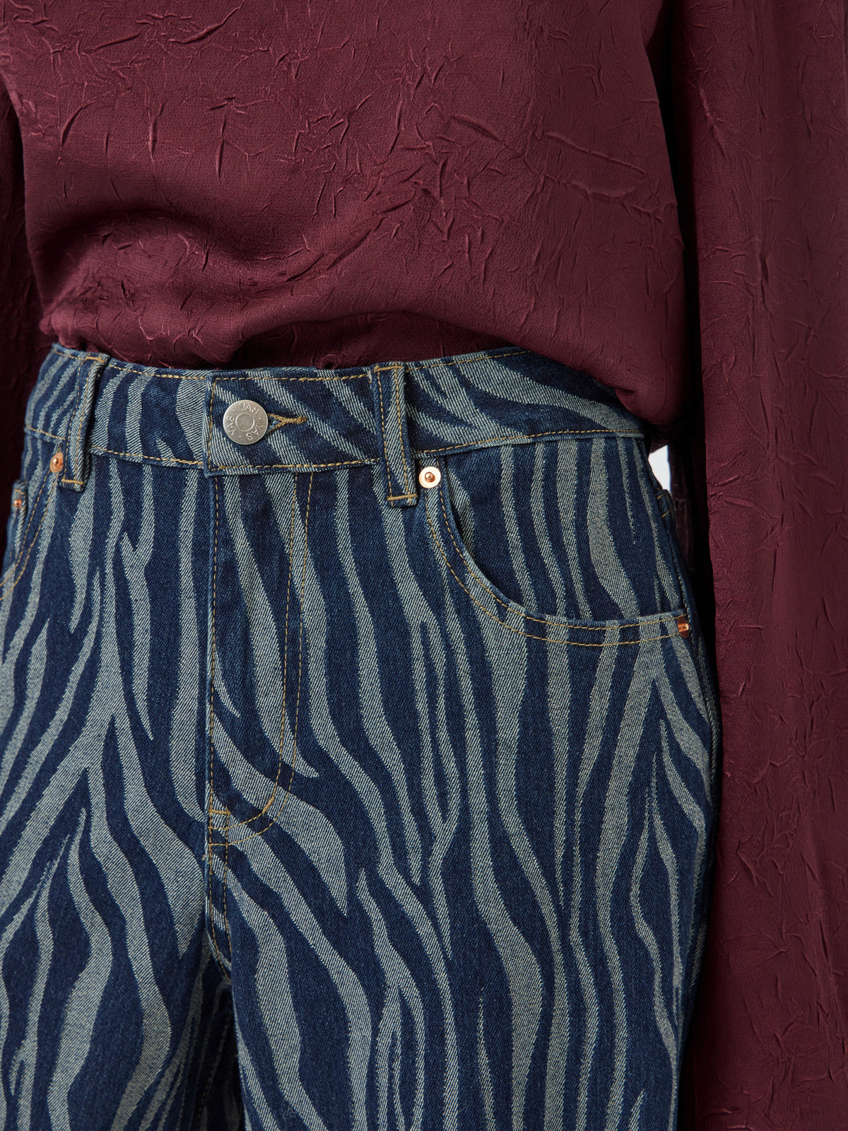YASLORA BARREL JEANS blauw