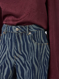 YASLORA BARREL JEANS blauw