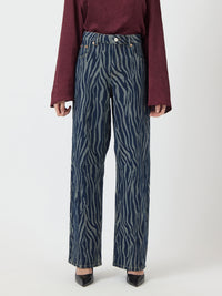 YASLORA BARREL JEANS blauw