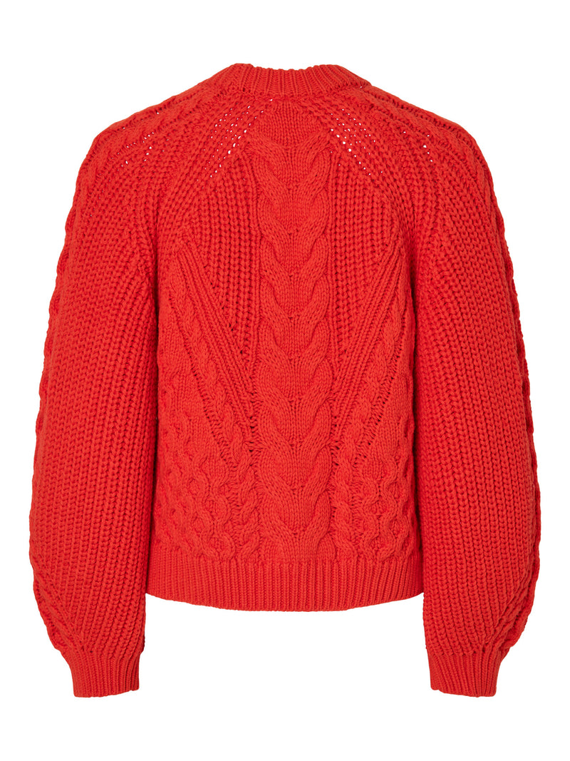 YASNANSA KNIT PULLOVER fel rood