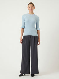 YASMIKLA  KNIT TOP licht blauw