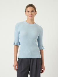 YASMIKLA  KNIT TOP licht blauw