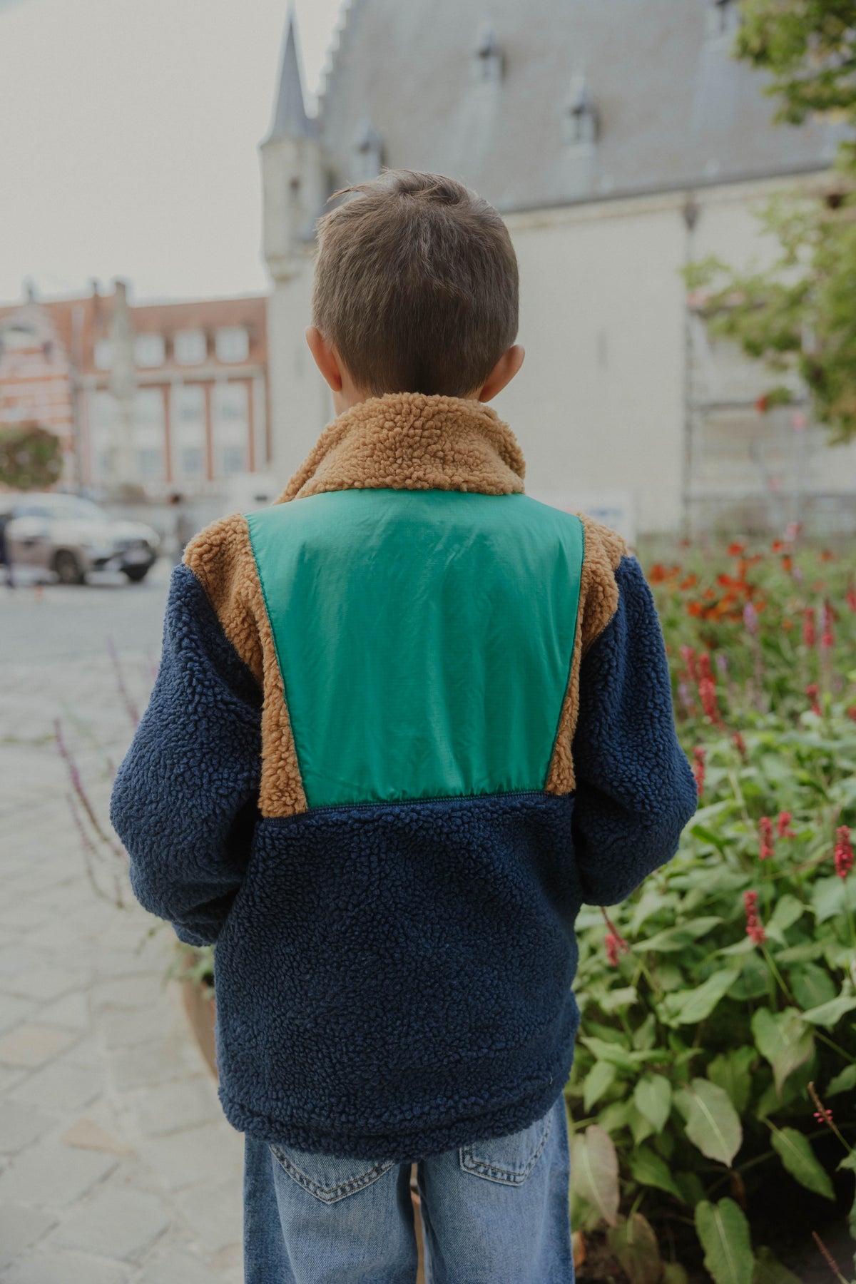 NMMMILANO TEDDY JACKET groen/blauw