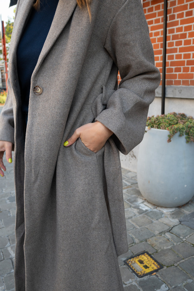 OBJPISA LONG COAT bruin