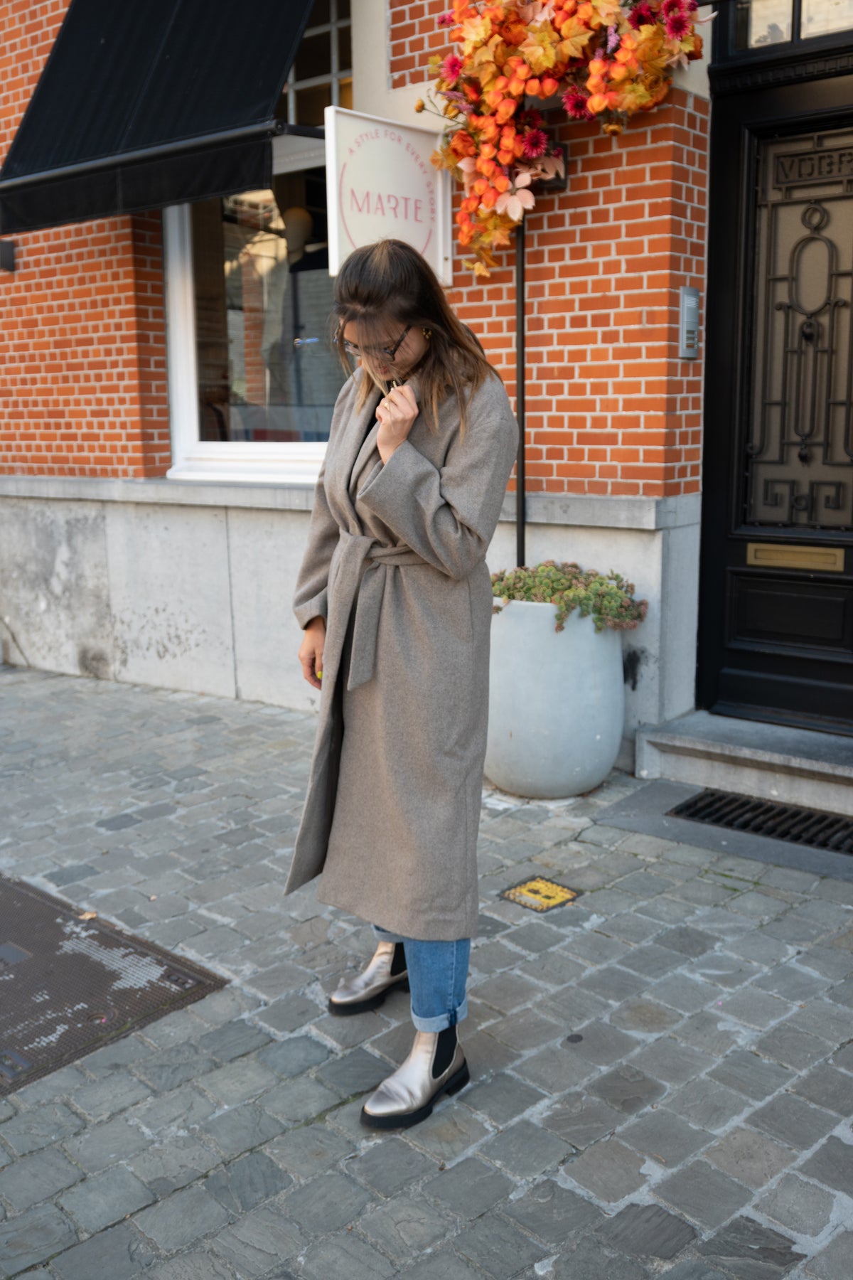 OBJPISA LONG COAT bruin