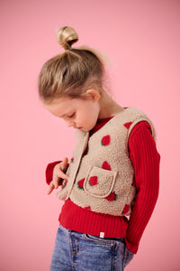 KMGHOKY TEDDY WAISTCOAT beige