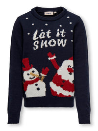 KOGXMAS HAPPY KNIT blauw