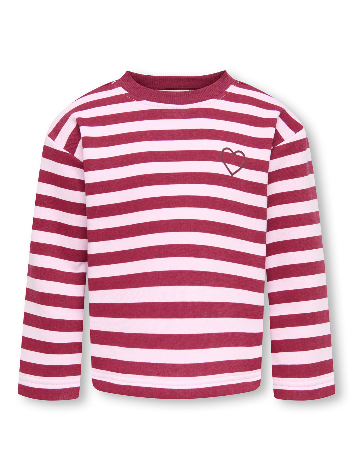 KMGSWEAT  STRAIGHT roze streep
