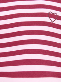 KMGSWEAT  STRAIGHT roze streep