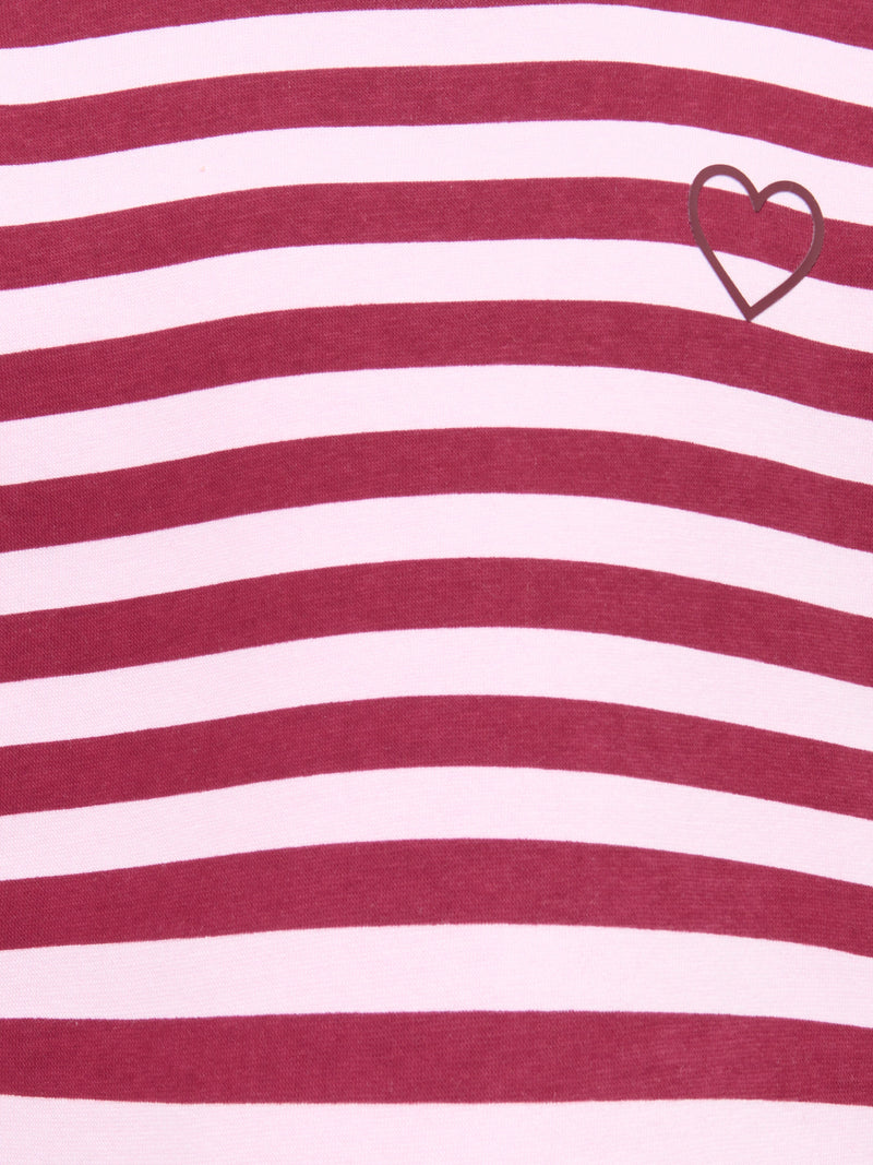 KMGSWEAT  STRAIGHT roze streep