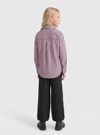 KOGVESPER LOOSE SHIRT roze/bruine streep