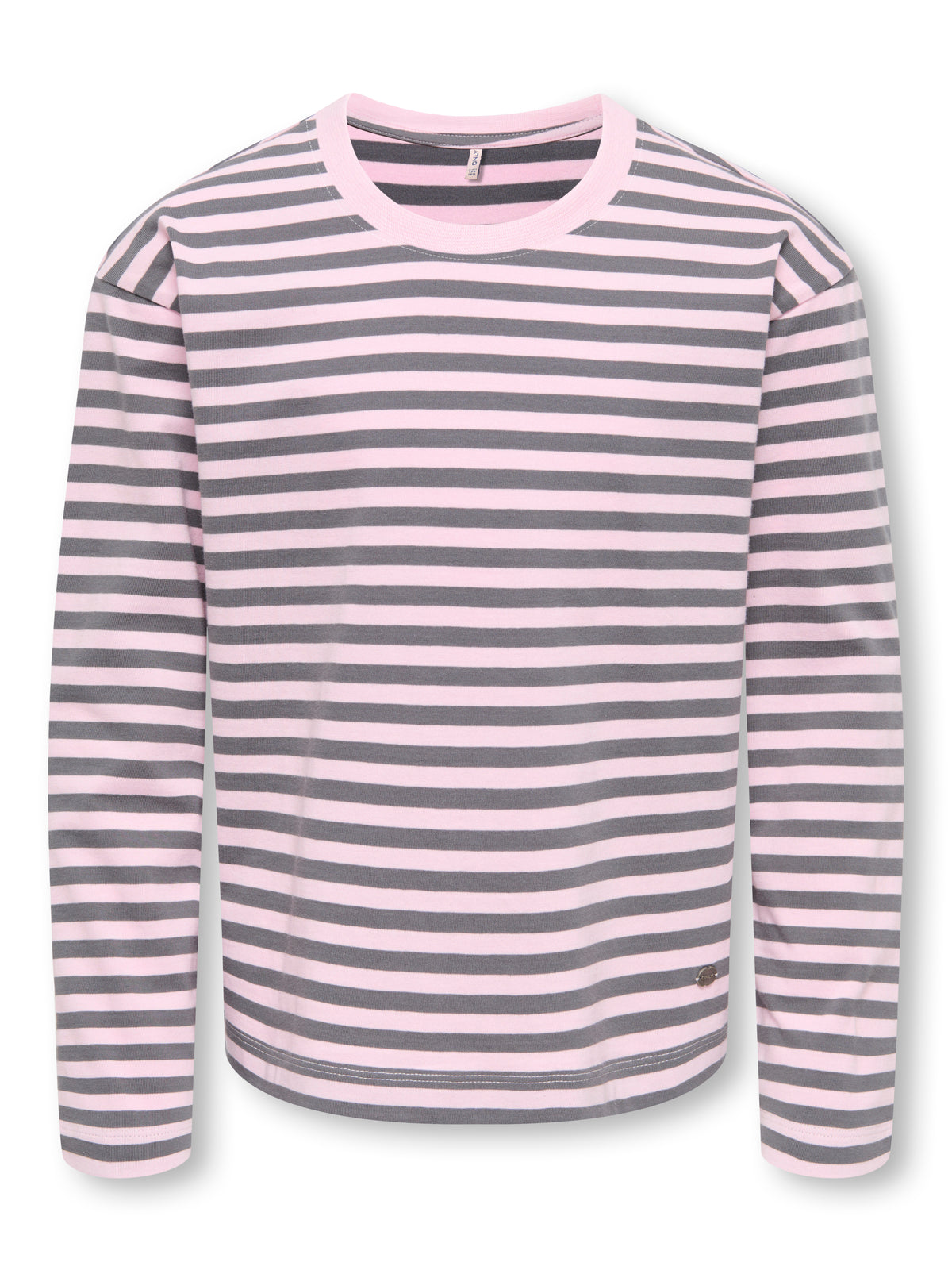 KOGNICCA  STRIPED TOP roze/grijs
