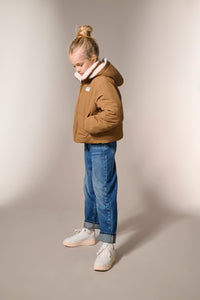 KOGMARIA  REVERSIB PUFFER JACKET beige/bruin