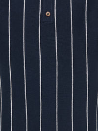 OSJSAIM STRIPE POLO KNT navy