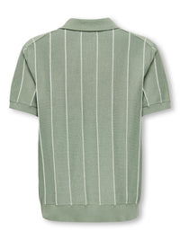 OSJSAIM STRIPE POLO KNT groen
