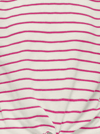 KOGJANA STRIPED KNOT TOP roze