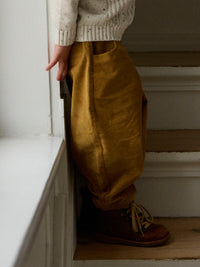 NMMODEN BARREL PANT mosterd