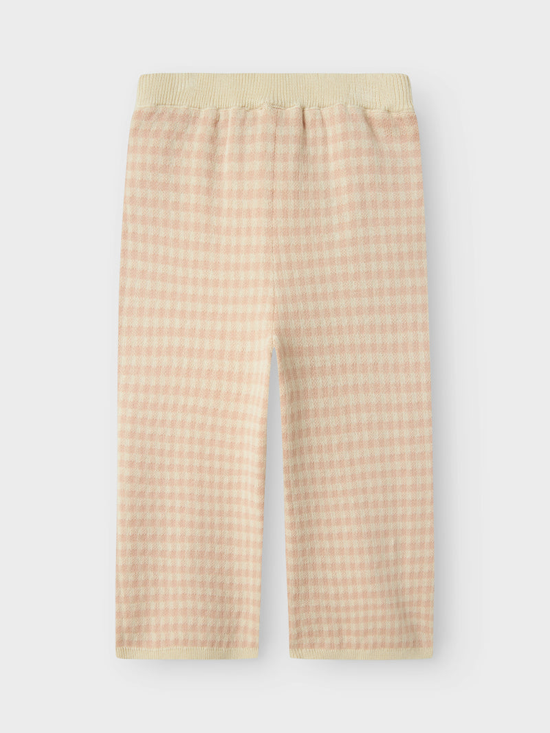 NMFNADIE WIDE KNIT PANT roze