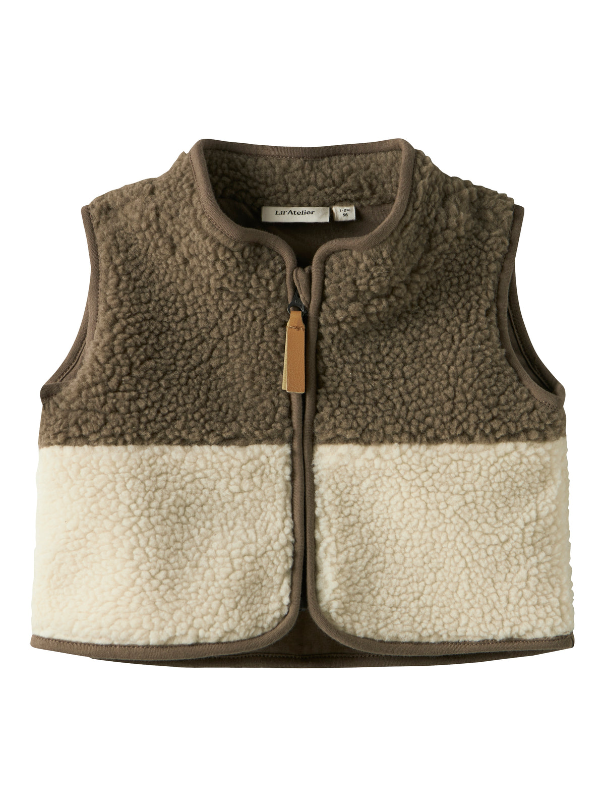 NBMLAJO LOOSE VEST LIL bruin/ecru