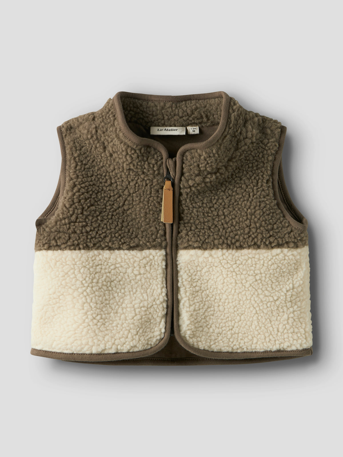 NBMLAJO LOOSE VEST LIL bruin/ecru