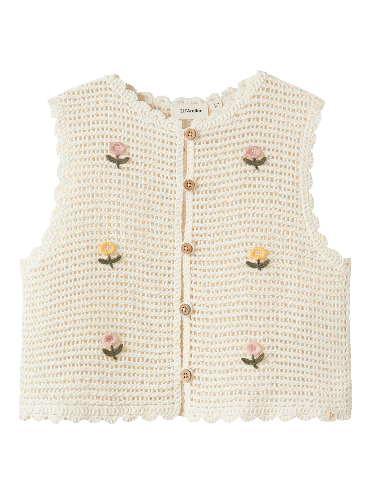 NMFFLORA VEST ecru