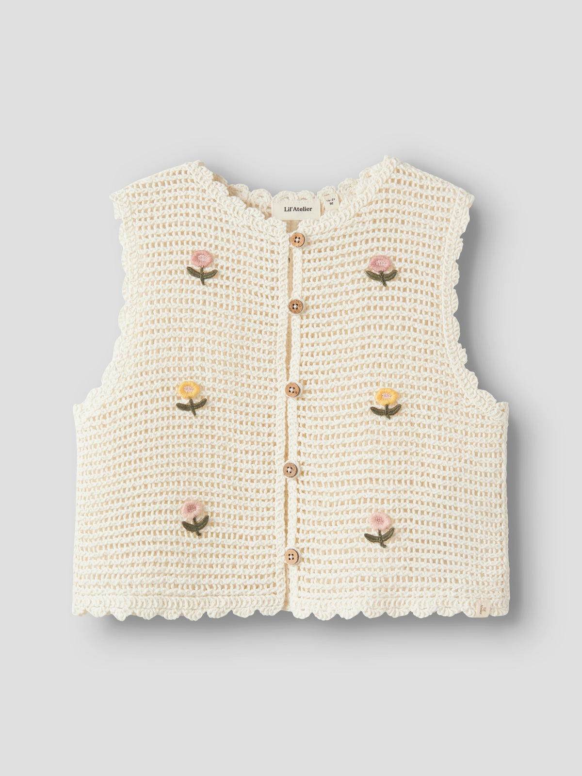 NMFFLORA VEST ecru