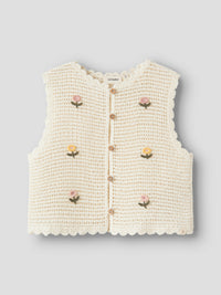NMFFLORA VEST ecru