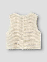 NMFFLORA VEST ecru