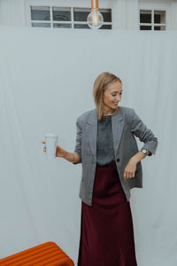 OBJLISA  BLAZER grijs