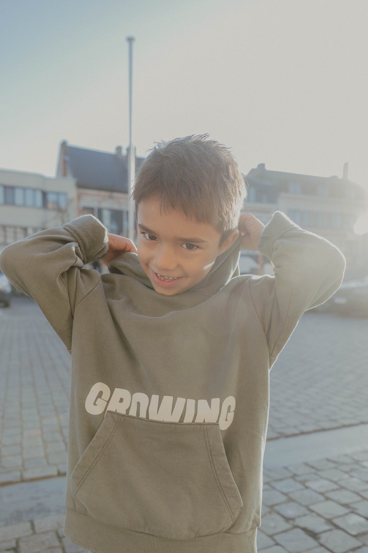 NKMOSIVAS HOODIE groen