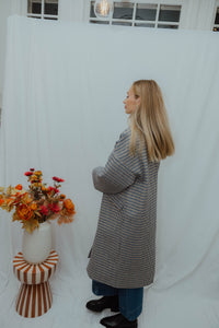 IHEMMALU COAT beige/blauw