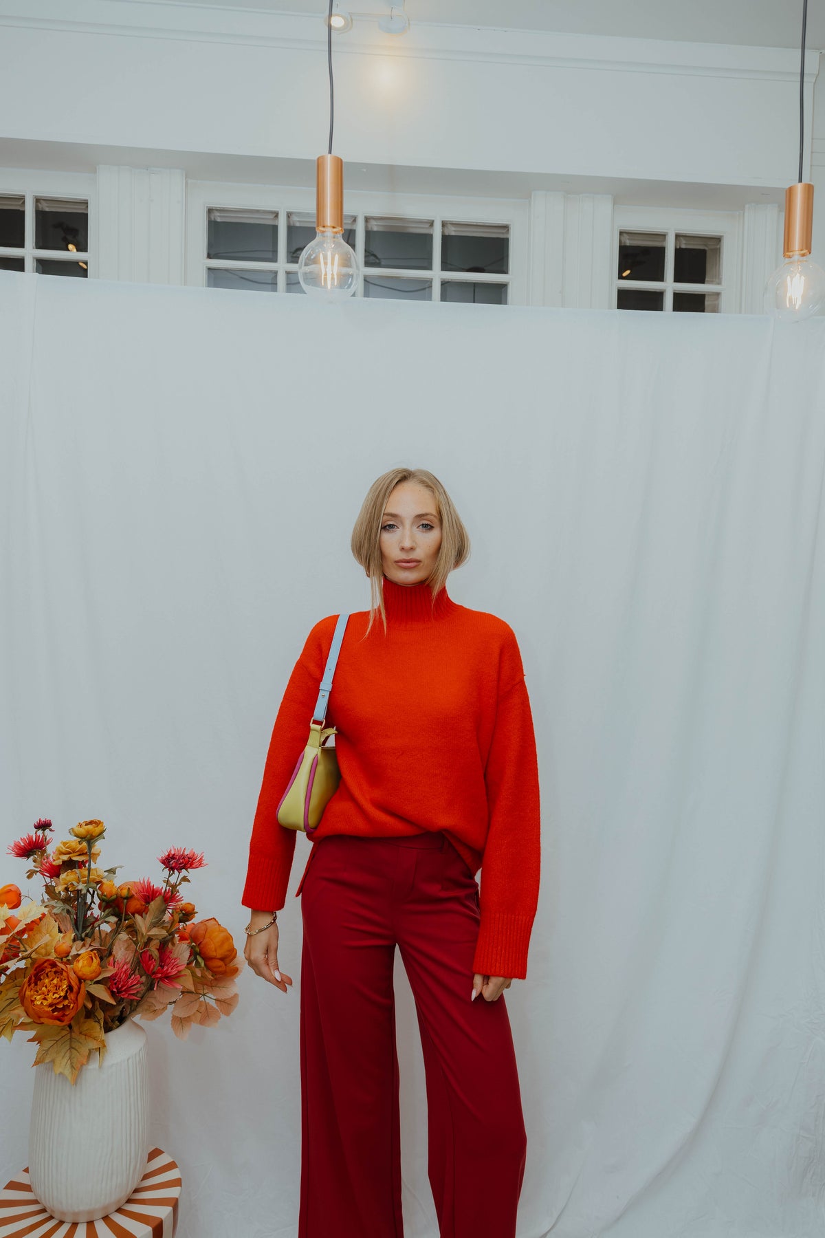 OBJLISA WIDE PANT karanda red