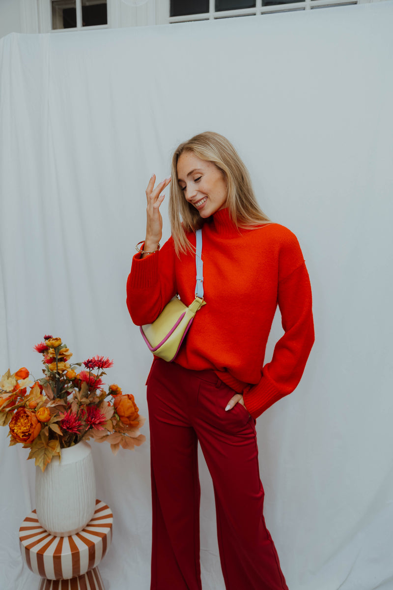 OBJLISA WIDE PANT karanda red