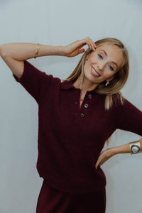 KAEMILIE POLO PULL bordeaux