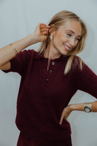 KAEMILIE POLO PULL bordeaux