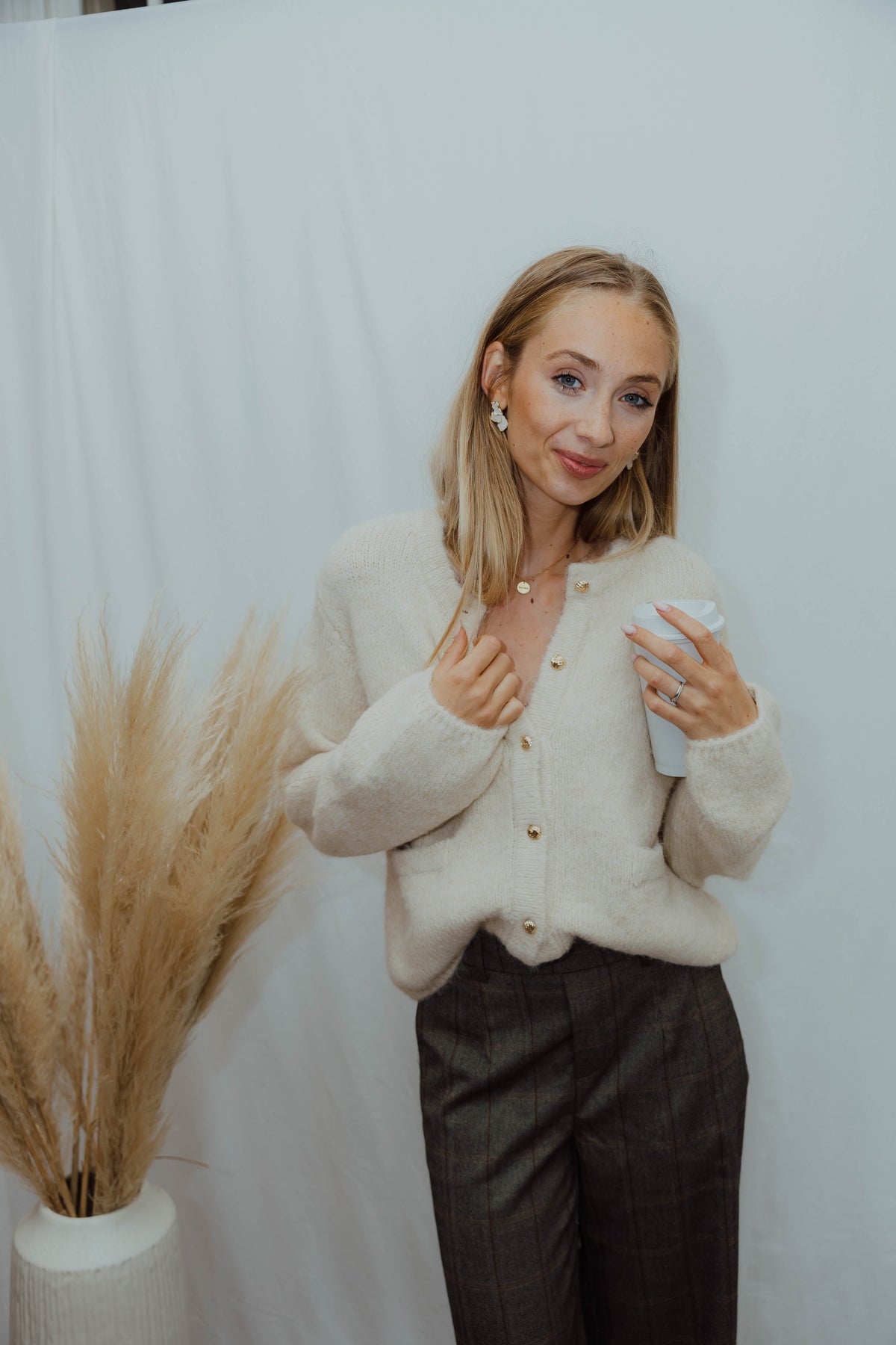 OBJSAGGIA  CARDIGAN beige