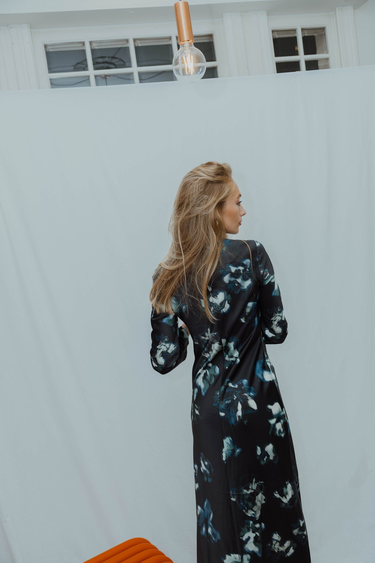YASPELLA LONG DRESS zwart/groen