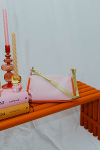 STICKY SIS HANDBAG roze + oranje + pistachio
