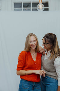 IHLOUCLE CARDIGAN donker oranje