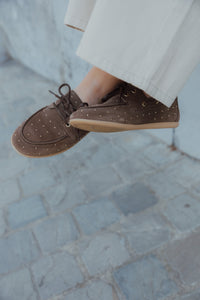LATTY MOCASSINS STUDS chocolade