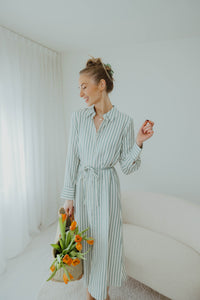 YASKAYA LONG SHIRT DRESS groen