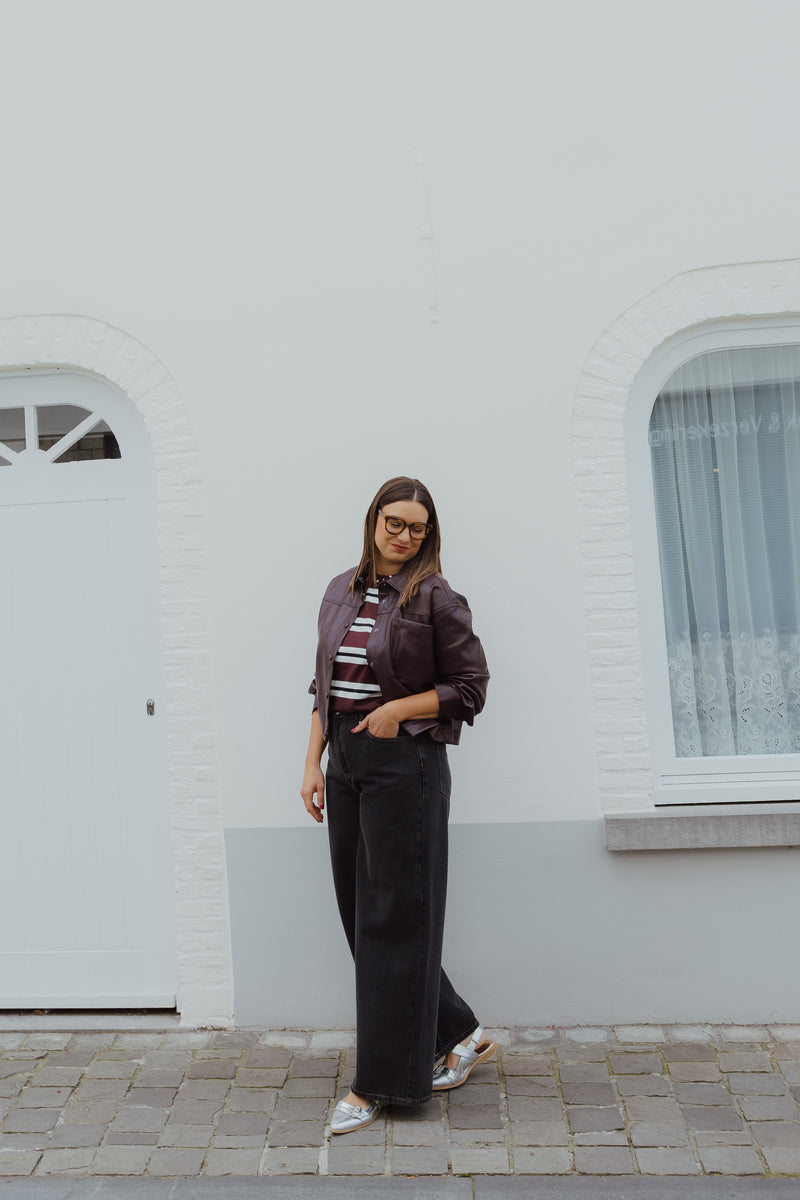 OBJLUCA WIDE JEANS zwart