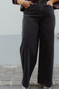 OBJLUCA WIDE JEANS zwart