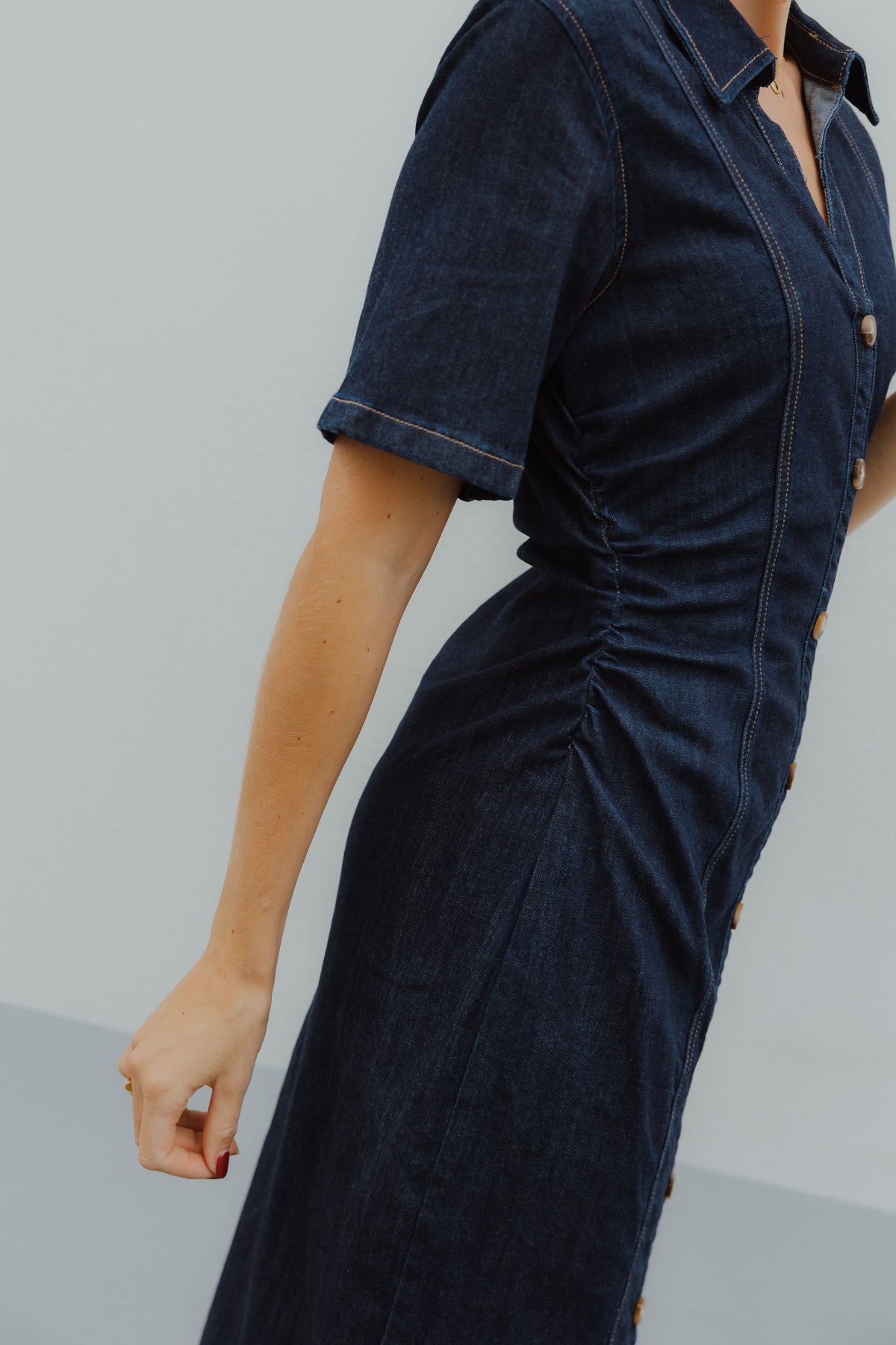 KAMOLLY DENIM DRESS dark jeans