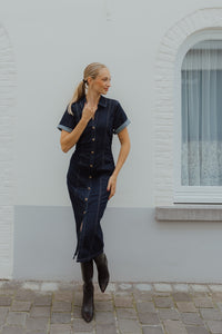 KAMOLLY DENIM DRESS dark jeans